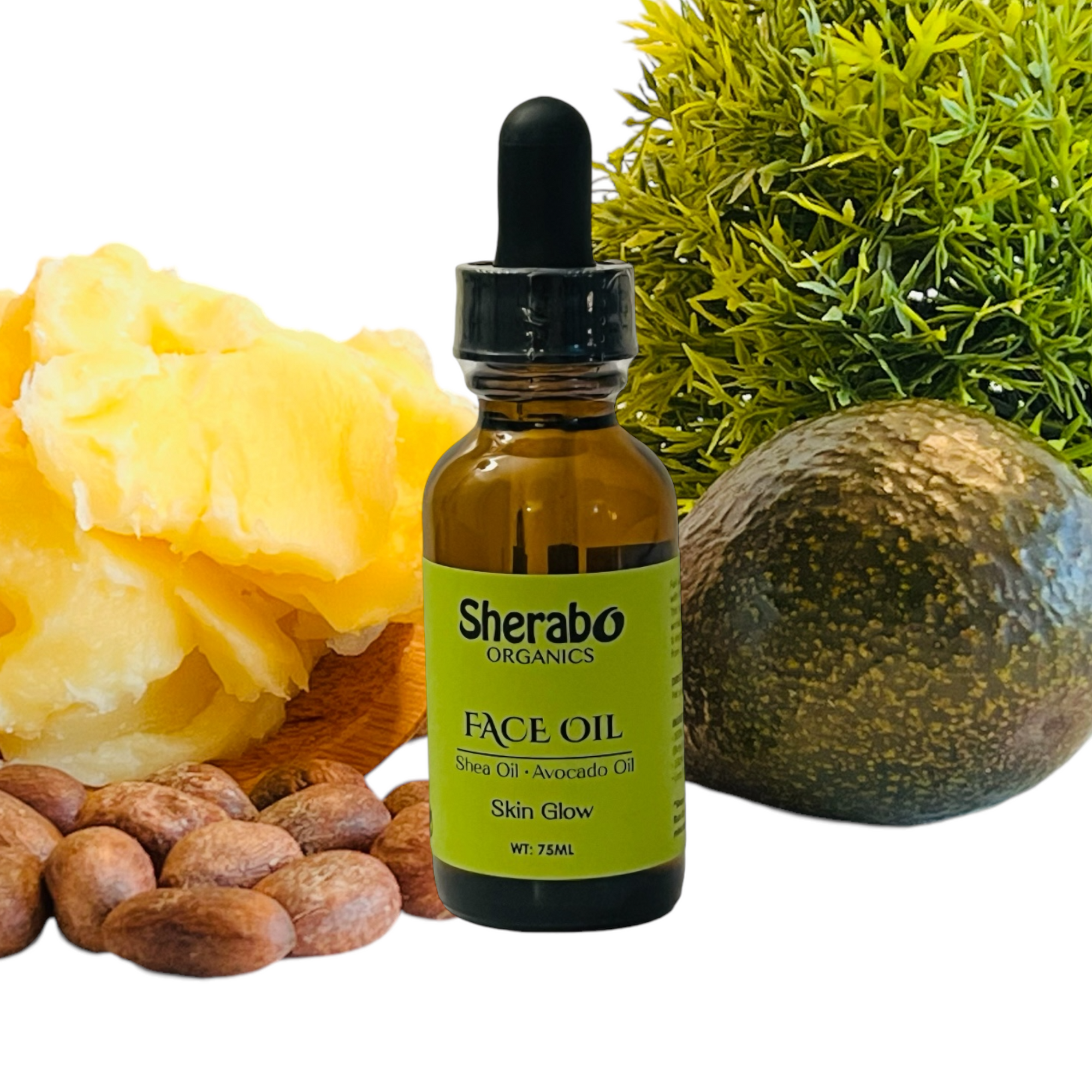 Lime scented Skin Glow Shea Face Oil Sherabo Organics Inc.